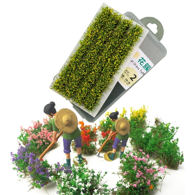 Dvkptbk Simulation Striped Grass Clump Flower Cluster Striped Box Packaging Sandbox Shrubbery Sandbox Scene Wilderness home decor