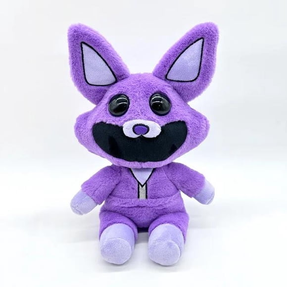 Critters Souriants Horreur Bobby Chat Violet Monstre Sourit Grande Bouche Renard Jaune Panda Chien Poupée en Peluche Jeu Entourant Jouets en Peluche (Renard Violet)