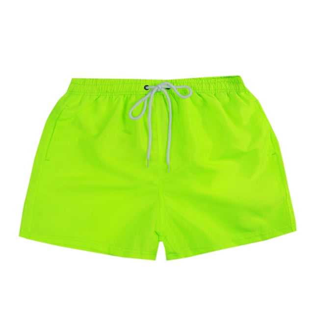 Mens Shorts, Mens Casual Surfing Solid Color Drawstring Elastic Quick-dry Beach Shorts