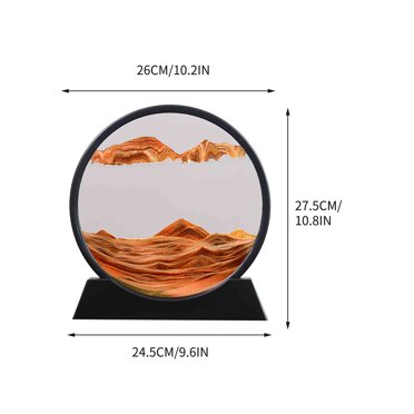 Vaidha Moving Sand Art Picture Round Glass 12inch Hourglass Natural Flowing Sand Picture Moving Grit Hourglass 50ml