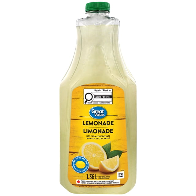 Great Value Lemonade 1.36L