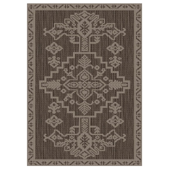 7 ft. 7-inch x 10 ft. 10-inch Metson Sepia Indoor Outdoor Area Rug