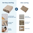 thumbnail image 4 of Garvee 5'x7' Modern Bordered Rug Solid Area Rug, Geometric Washable Rugs Stain Resistant Low Pile Rug Non Slip Indoor Outdoor Carpet for Living Room Bedroom Home Office, Jute, 4 of 8