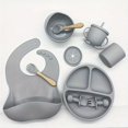 thumbnail image 1 of Baby Feeding Tableware Set, Baby Silicone Bib, Baby Food Bowl, Children Learning Drink Cup,, 1 of 5