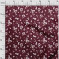 thumbnail image 3 of oneOone Georgette Viscose Maroon Fabric Florals Craft Projects Decor Fabric Printed By The Yard 42 Inch Wide, 3 of 4