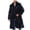 Black, variant on AnuYalue Mens Fleece Coat Mid Long Casual Faux Mink Coat Single Breasted Business Cozy Faux Fur Jacket Winter Classic Fit Faux Fur Collar Outerwear