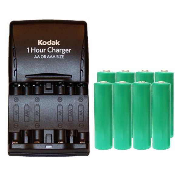 Kodak AA / AAA Smart Charger + 8 AA NiMH Batteries (2700 mAh)