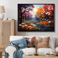 thumbnail image 1 of Designart Neo-Expressionism framed wall Art, Primal Forest in Colorful Neoexpressionism , Neo-Expressionism Large framed wall art decor, Multi-Color Traditional black framed wall art, black frame, 1 of 5