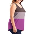 thumbnail image 3 of Swstbby Soldes d'Été! Hauts d'Été pour Femmes Grande Taille, Mode Décontractée Imprimée Ample Camisoles Col Rond Rose Vif TTTG, 3 of 4