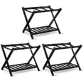 thumbnail image 1 of Costway Ensemble de 3 Supports de Bagages Pliants avec Tablette Valise de Voyage Support de Rangement pour Chaussures, 1 of 9