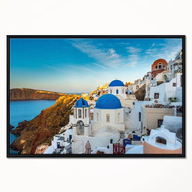 Design Art Belles Maisons De Santorini Grèce Sur Toile Encadrée