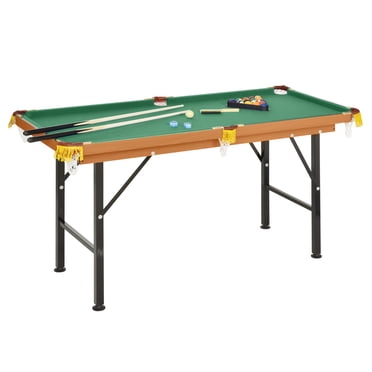 Soozier 55" Portable Mini Billiard Table, Foldable Pool Table, Green