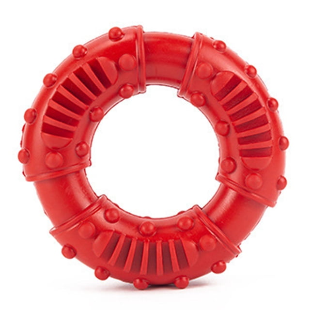<p>Dog Rubber Teeth Grinding Donut, Easy To Use Safe Dog Chew Toy Interactive Bite For Outdoor</p>