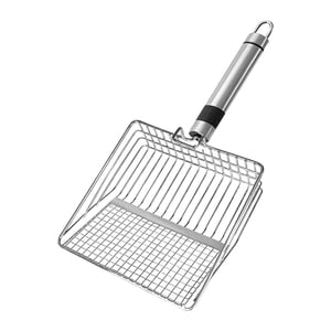 Cat Litter Non Stick Metal Litter er pour lapin Animaux de compagnie Fournitures Puppy Argent