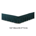 thumbnail image 2 of Elastic Pleated Bed Skirt with Pompom Hem - Slip-Resistant, Machine Washable, Fits Mattresses 15-30cm Thick, 2 of 6