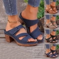 thumbnail image 1 of LSLJS Sandales de Plage pour Femmes, Mode Décontractée d'Été, Ajourées, à une Bride, Talon Compensé, Couture, Chaussures pour Femmes, Cadeaux pour Femmes, 1 of 9