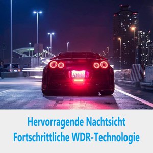 Cam de Dash pour les voitures avant et arrière double Dash Cam Dashcam Full HD 170° Caméra de sauvegarde grand angle avec vision nocturne G-Sensor moniteur de stationnement Loop enregistrement détection de mouvement