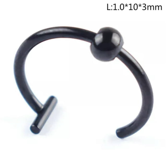 CHUANK Women Lips Rings Nose Ring Piercing Clip mouth Ring Fake Piercing BodyA7NA WY4-Gold 1.0*8mm