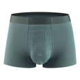 thumbnail image 1 of Mens Underpants Adult Male Crazy Boxers Male Underwear Copper Fiber Negative Ion Solid Color Breathable Four Corner Underwear Underwear Clothes(Green,XL), 1 of 4
