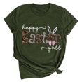 thumbnail image 2 of EGNMCR Chemise de Pâques pour Femmes Imprimé de Pâques Manches Courtes Col Rond T-Shirt, 2 of 3