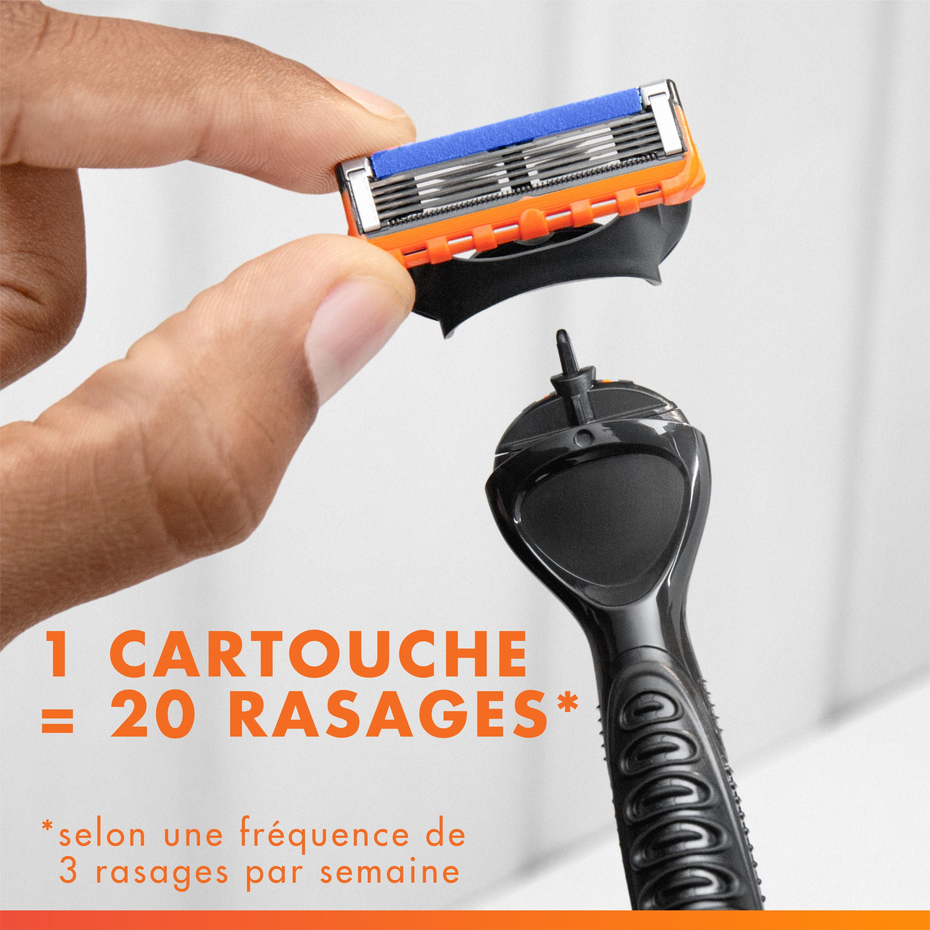 Gillette Fusion5 Power Recharges de Rasoir pour Hommes Cartouches de Rasoir, Bande Lubrifiante Plus Grand, Tondeuse de Précision, Lames de Rasoir à 5 Lames pour un Rasage de Près