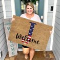 thumbnail image 1 of TopLLC Bathroom Rugs 4th Of July Door Mat Patriotic Doormat Entryway Rug Welcome Independence Day Doormat Stain And Fad Patriotic Decor Welcome Outdoor Mat A map, 1 of 2