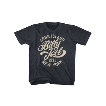 Billy Joel Singer-Songwriter 1971 Long Island NY Vintage Navy Youth T-Shirt Tee