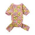 thumbnail image 1 of Faithtur Pet Jumpsuit Petit Canard Jaune Impression Bande Chien Pyjama Vêtements, 1 of 6