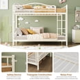 thumbnail image 3 of Bunk Bed Twin Over Twin with Ladder & Full Safety Guardrail, Heavy Duty Metal 400 LBS Weight Capacity, Space-Saving Design, Noise Free & No Box Spring Needed, Easy Assembly, 3 of 7