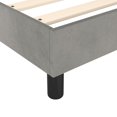 thumbnail image 5 of vidaXL Bed Frame Light Grey 100x190 cm Twin Velvet, 5 of 5