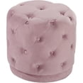 thumbnail image 1 of Meridian Furniture Harper Contemporary Velvet Ottoman/Stool in Pink, 1 of 4