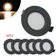 thumbnail image 4 of fastboy 6pcs Aluminum Alloy 6Pack RV Puck Light Light RV Puck Light RV Recessed Ceiling Light Functional Black+Warm White, 4 of 6
