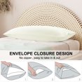 thumbnail image 2 of PiccoCasa 2 Pcs Body Pillowcases Microfiber Envelope Long Pillowcover, Standard Cream, 2 of 8