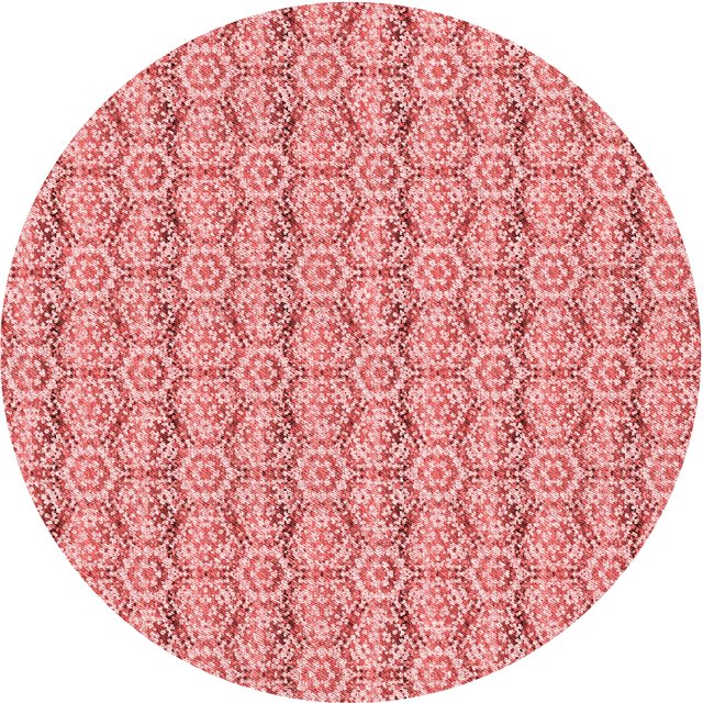 Ahgly Tapis Rond Lavable en Machine Intérieur Transitionnel Rose Pastel, 4 Pieds Rond