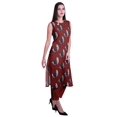 thumbnail image 3 of Moomaya Kurta Sans Manches à Col Peter Pan avec Pantalon Ensemble Ethnique 2 Pcs pour Femmes, 3 of 6