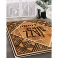 thumbnail image 3 of Ahgly Company Tapis de Zone Carré Orange Lavable en Machine, 3 Pieds Carré, 3 of 7