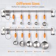 thumbnail image 2 of U-Taste 18/8 Stainless Steel Measuring Cups and Spoons Set: 10 Pieces Metal Stacking Kitchen Baking Cooking Food Measure Set 5 Cups 5 Spoons with Strengthened Weld Joints (Orange), 2 of 10