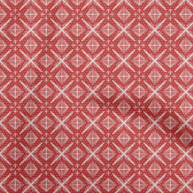 oneOone Cotton Cambric Red Fabric African Craft Projects Decor Fabric Printed By The Yard 56 Inch Wide