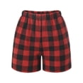 thumbnail image 4 of Zanarzt Shorts Athlétiques de Base pour Tout-Petits Filles Garçons, Shorts de Pyjama pour Filles, Shorts Décontractés d'Été à Carreaux, Bas de Plage Rouges, 2-3 Ans, 4 of 6