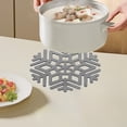 thumbnail image 1 of Cagogo under $5 Snowflake Placemats, Snowflake Dining Table Mats Heat Insulating Mats, Geometric Snowflake Pattern Bowl Mats, Kitchen Hollow Out Saucer Placemats, 1 of 6