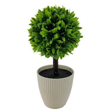 Mainstays 24cm plante artificielle d’intérieur en Pot, buis de couleur verte.