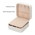 thumbnail image 4 of Unique Bargains Travel Jewelry Case, Small Jewelry Organizer Portable Mini Jewelry Box with Mirror Square Style 1, White, 4 of 5