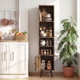 thumbnail image 4 of Gymax 6-Tier Tall Narrow Bookcase 54 Inches Slim Storage Cabinet w/ Adjustable Shelf, 4 of 10