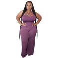 thumbnail image 3 of Ensembles de Pantalons Taille Haute à Taille Haute de Grande Taille 2 Pièces, 3 of 8