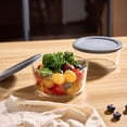 thumbnail image 3 of Mainstays Round Glass Food Storage Container with PE Lid 920ml, 3 of 8