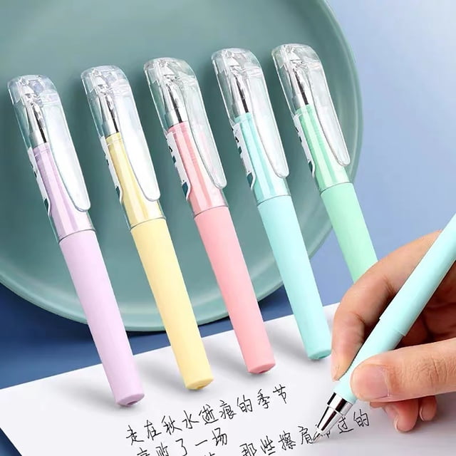 10 Pcs Small Gel Ink Pens Blackink Pens 0.5Mm Fine Point Pens Mini Writing Pens Pocket Pens Officework School Supplies Pens (10Pcs Multi (All Blackink))(5Ml), Light Blue