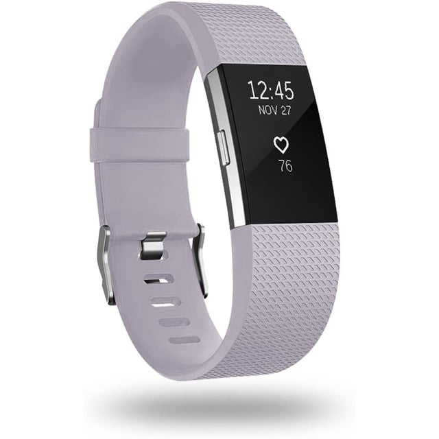 Replacement Bands Compatible for Fitbit Charge 2, Classic & Special Edition Adjustable Sport Wristbands(Light Purple,L)