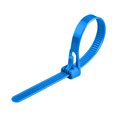 thumbnail image 1 of Blue Reusable Nylon Cable Ties With Buckle Lock Adjustable Zip Ties For Organizing Cables Wires Decorations Garden Plants Heavy Duty Weather Resistant Pack Of 100 Multi-Color, 1 of 7