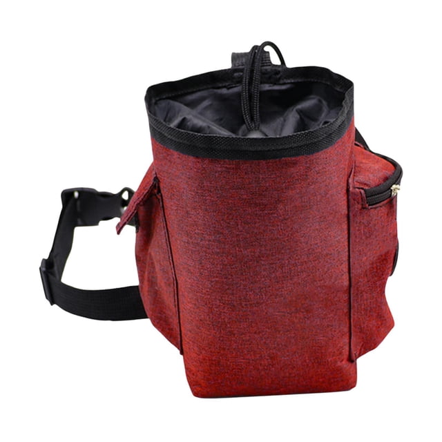 KLKCMS Climbing Chalk Bag Easy Carrying Storage Bag for Workout Climbing Gymnastics Red