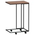thumbnail image 3 of vidaXL Table d'Appoint avec Roulettes Noir 40x30x63,5 cm Bois Manufacturé, 3 of 4